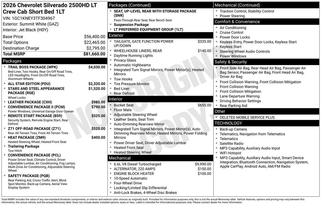 New 2026 Chevrolet Silverado 2500 LT w/ Trail Boss Package AWD/4WD image 40