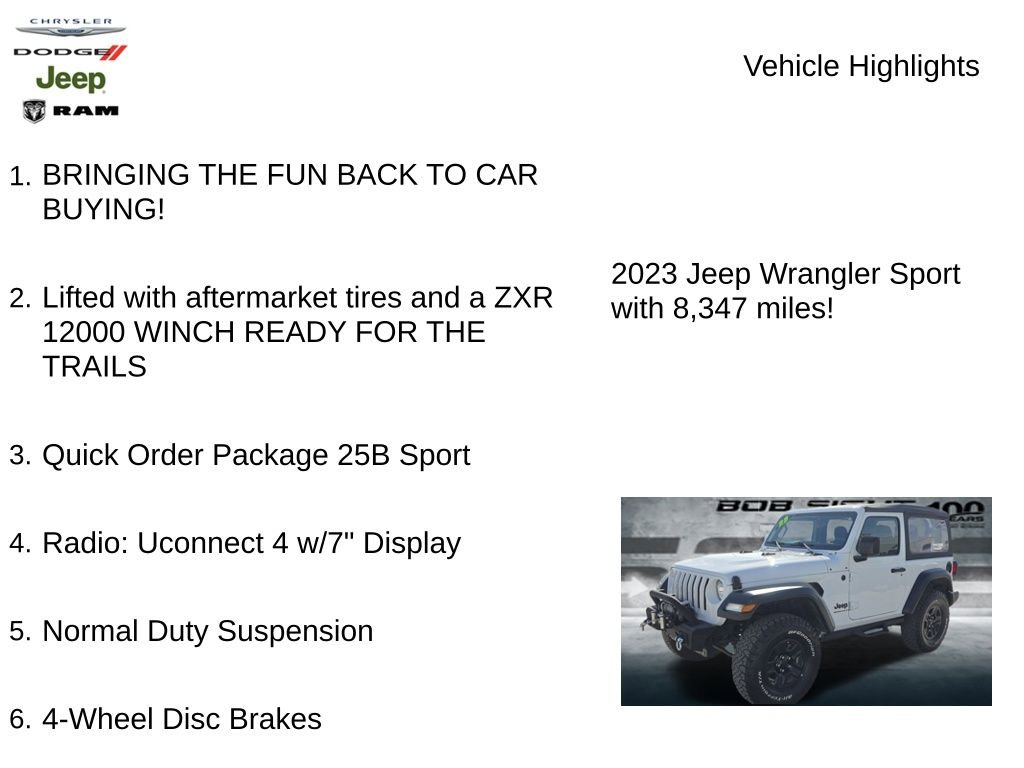 Used 2023 Jeep Wrangler Sport video 2