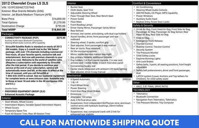 Used 2012 Chevrolet Cruze LS w/ Connectivity Package FWD image 8