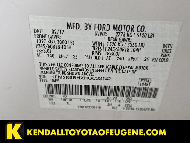 Used 2017 Ford Explorer 4WD image 10