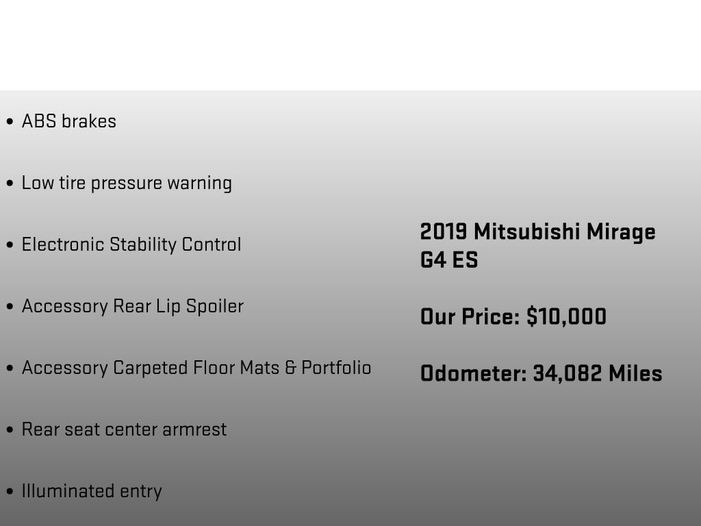 Used 2019 Mitsubishi Mirage G4 ES FWD image 12