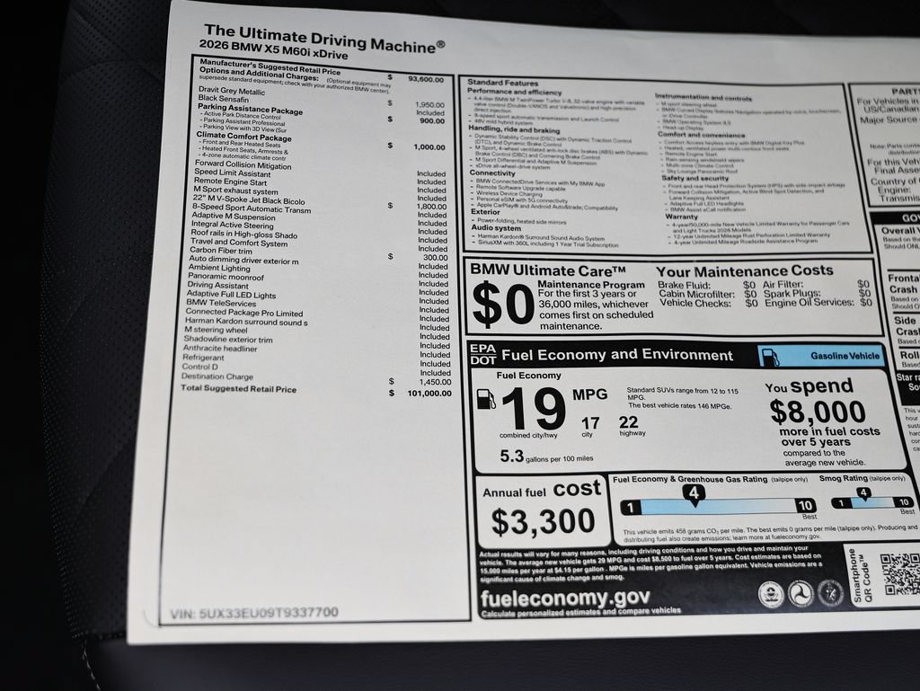 New 2026 BMW X5 M60i w/ Climate Comfort Package AWD/4WD image 26