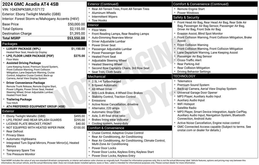 Certified 2024 GMC Acadia AT4 w/ Luxury Package AWD/4WD image 2