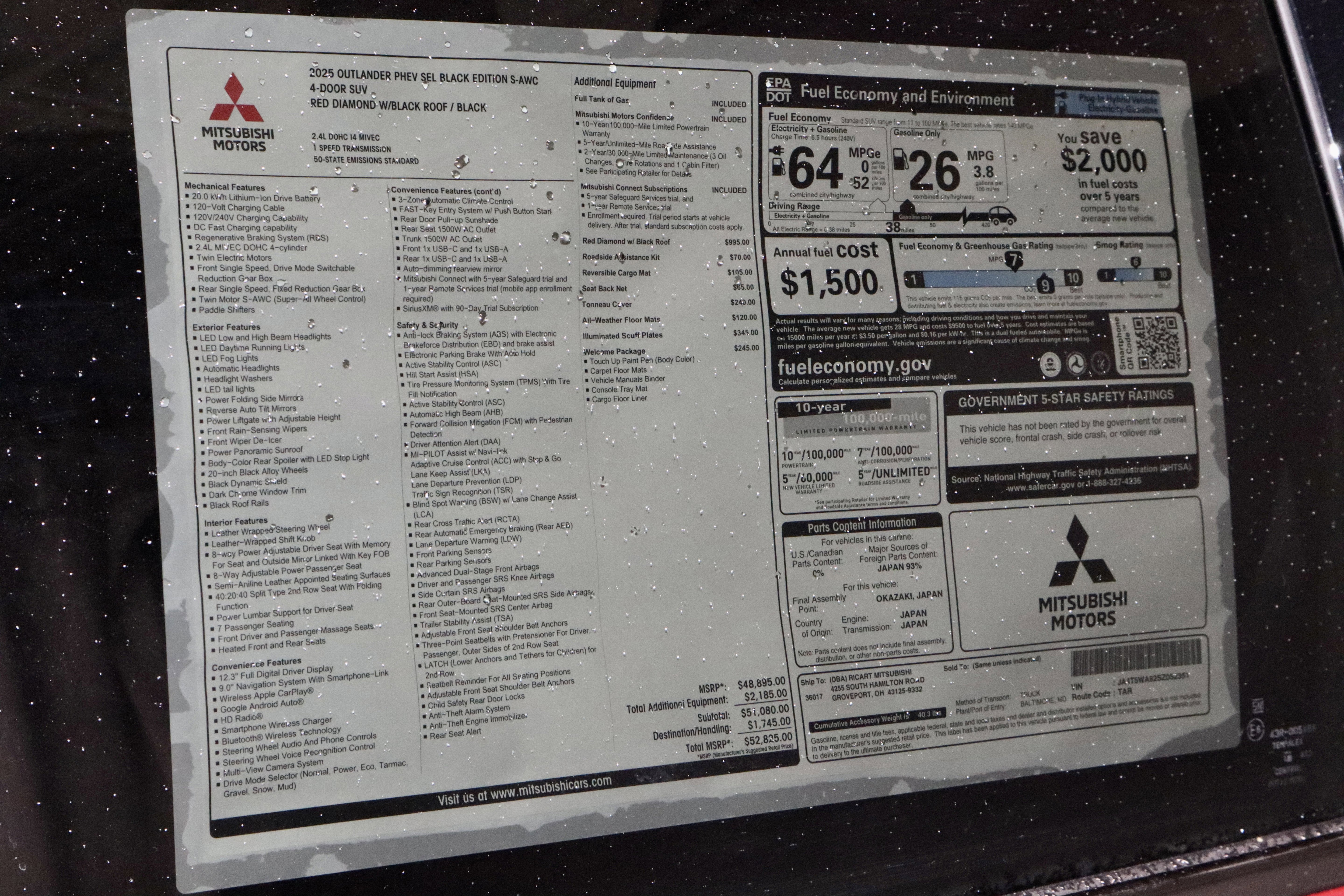 New 2025 Mitsubishi Outlander SEL Black Edition image 32