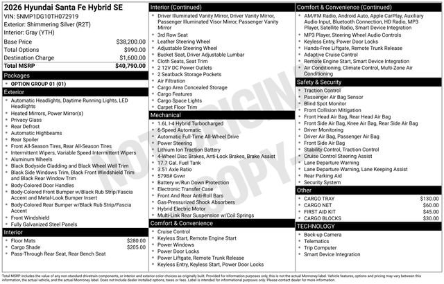 New 2026 Hyundai Santa Fe SE image 4