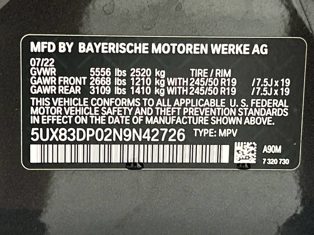 Certified 2022 BMW X3 M40i w/ Premium Package AWD/4WD image 34