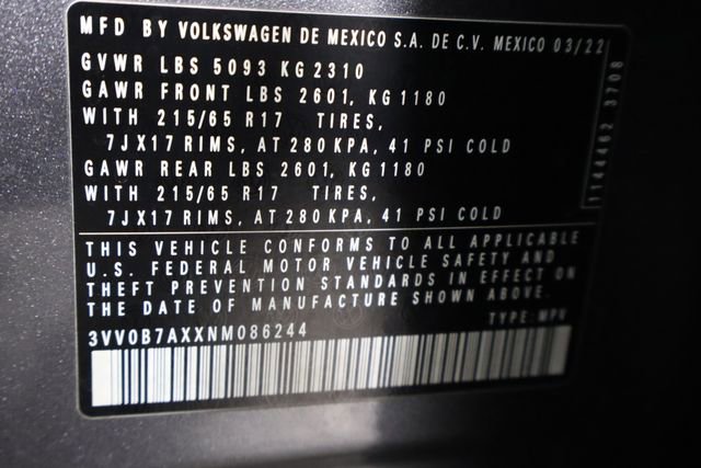 Used 2022 Volkswagen Tiguan S AWD/4WD image 34