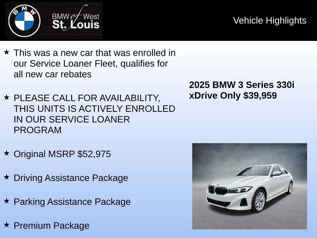 Used 2025 BMW 330i xDrive Sedan w/ M Sport Package image 8