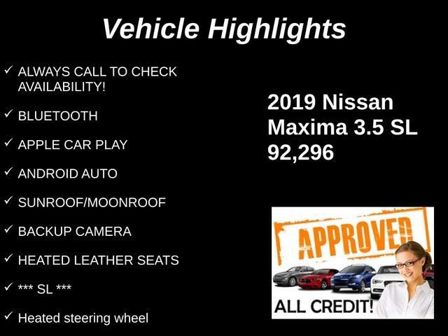 Used 2019 Nissan Maxima 3.5 SL w/ Floor Mat Group FWD image 10