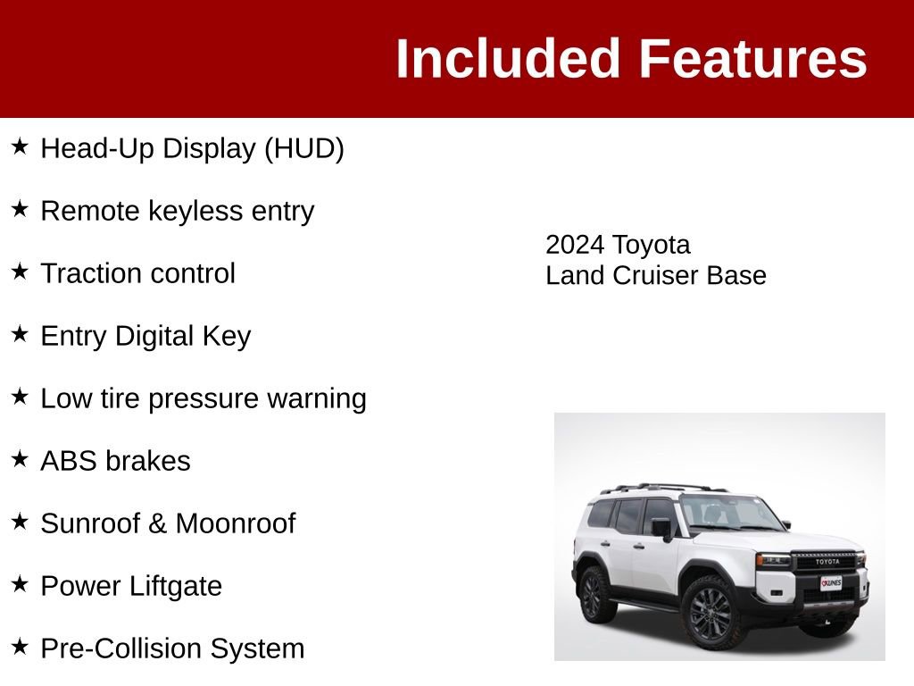 Used 2024 Toyota Land Cruiser w/ Premium Package AWD/4WD image 4