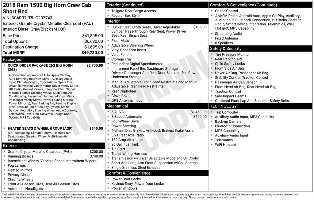 Used 2018 RAM 1500 Big Horn AWD/4WD image 36