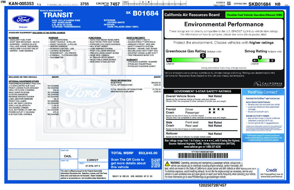 New 2025 Ford Transit 150 Low Roof RWD image 7