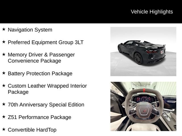 Certified 2023 Chevrolet Corvette Stingray Premium Conv w/ Z51 Performance Package RWD image 16