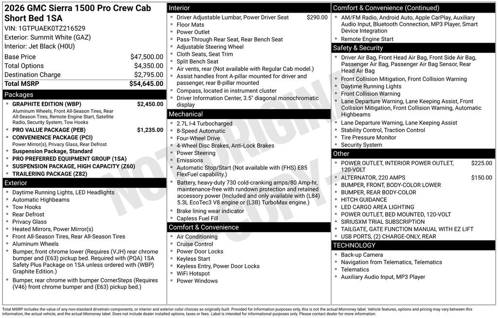 New 2026 GMC Sierra 1500 Pro w/ Graphite Edition image 37