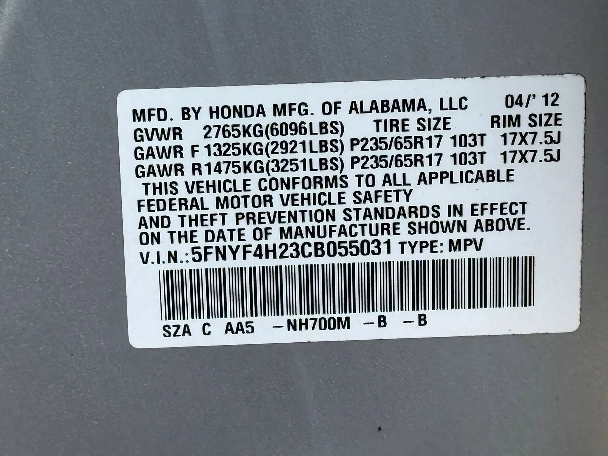 Used 2012 Honda Pilot LX image 29