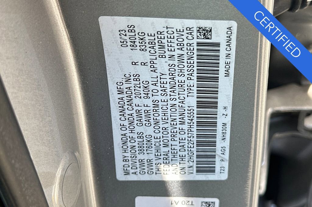 Certified 2023 Honda Civic Sport image 32