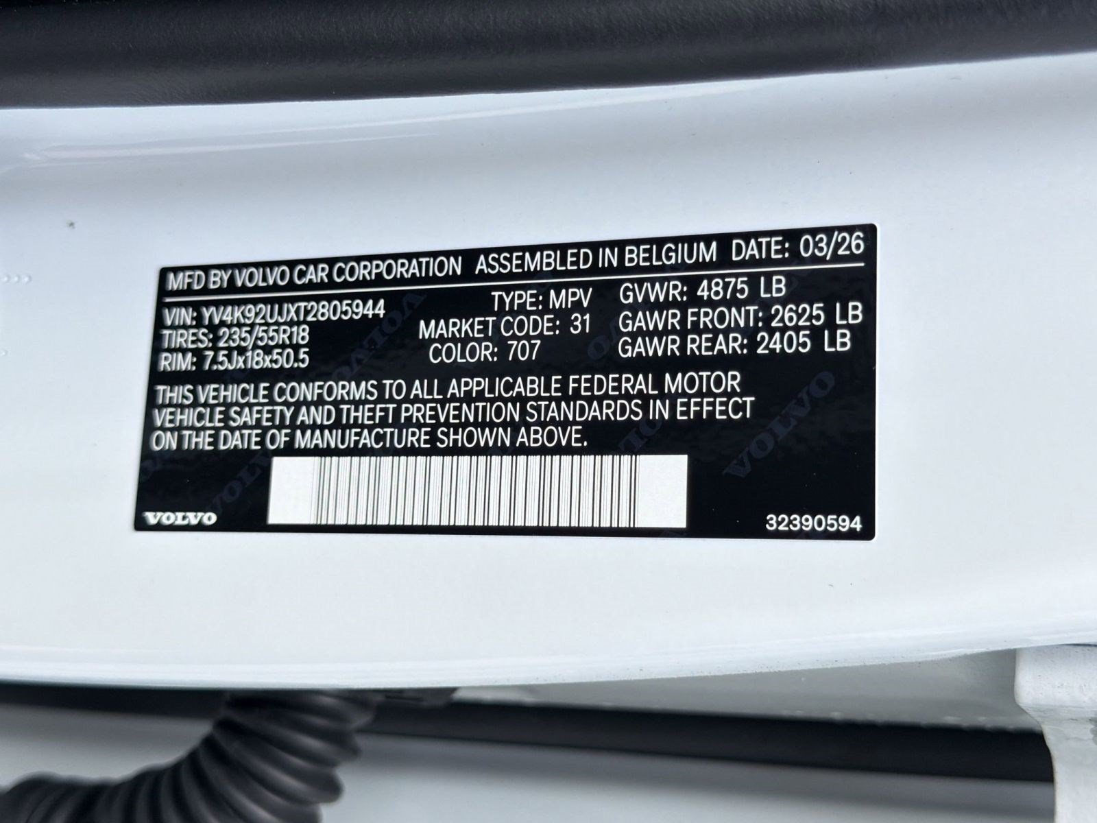 New 2026 Volvo XC40 B4 Core w/ Protection Package FWD image 19