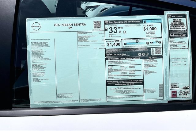 New 2027 Nissan Sentra SV FWD image 12