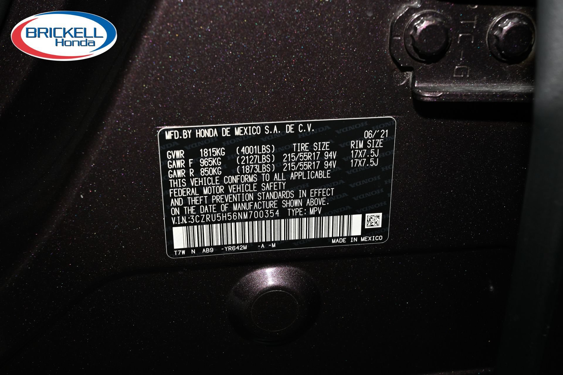 Certified 2022 Honda HR-V EX image 31