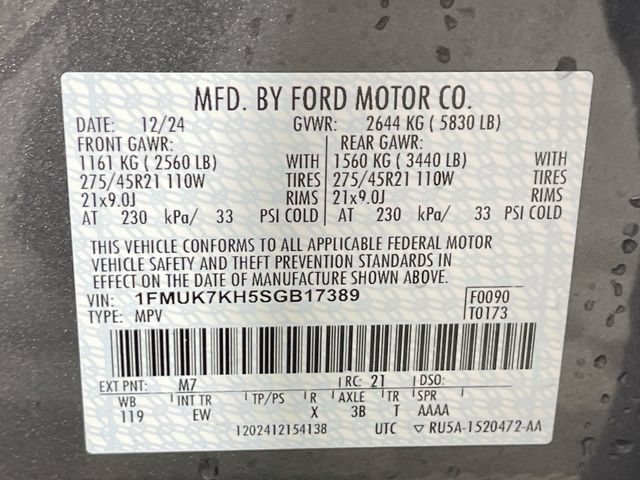 Used 2025 Ford Explorer ST-Line w/ Premium Package RWD image 34