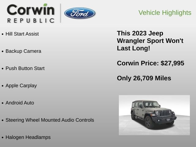 Used 2023 Jeep Wrangler Sport AWD/4WD image 6
