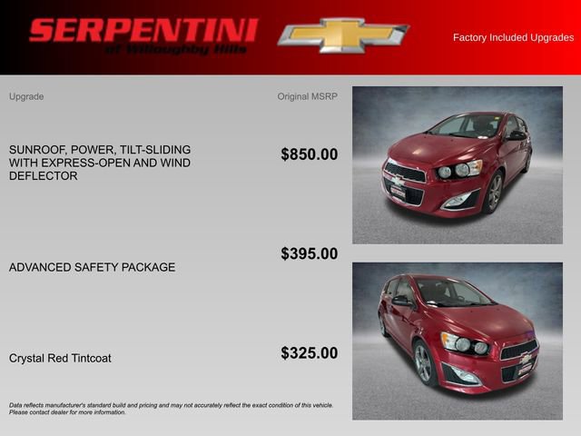 Used 2015 Chevrolet Sonic RS w/ Advanced Safety Package image 4