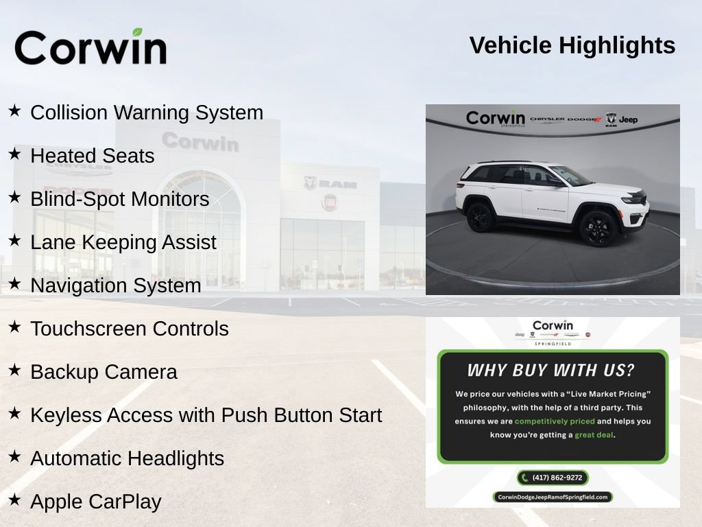 Certified 2025 Jeep Grand Cherokee Limited w/ Black Appearance Package AWD/4WD image 11