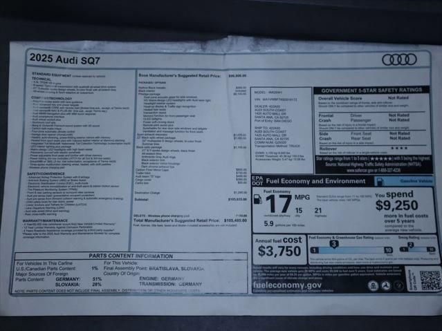 New 2025 Audi SQ7 Prestige image 9