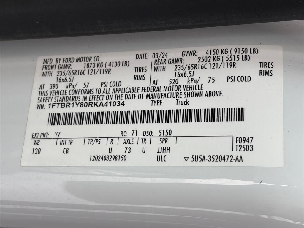 Used 2024 Ford Transit 250 Low Roof w/ Exterior Upgrade Package image 30