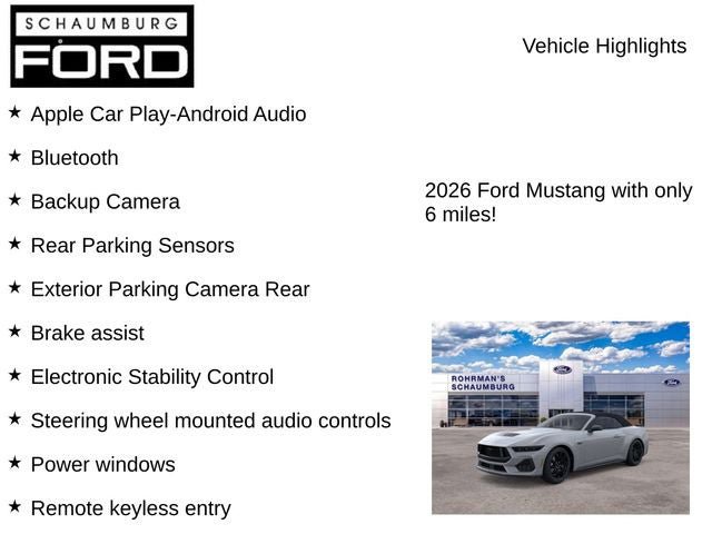 New 2026 Ford Mustang GT Premium w/ GT Performance Package RWD image 8