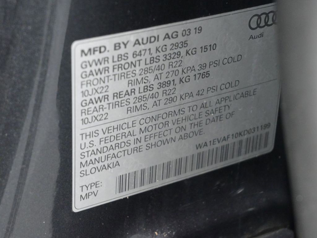 Used 2019 Audi Q8 Premium Plus w/ Premium Plus image 33