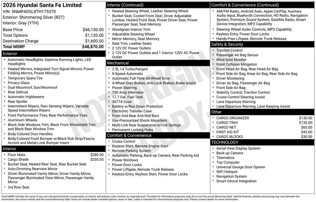 New 2026 Hyundai Santa Fe Limited image 5