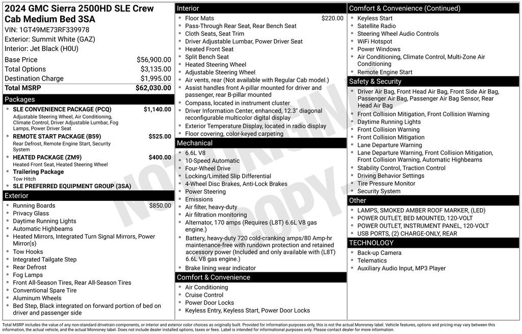 Used 2024 GMC Sierra 2500 SLE w/ SLE Convenience Package image 13