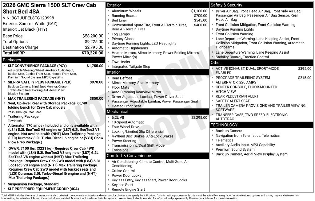 Certified 2026 GMC Sierra 1500 SLT w/ SLT Convenience Package AWD/4WD image 5