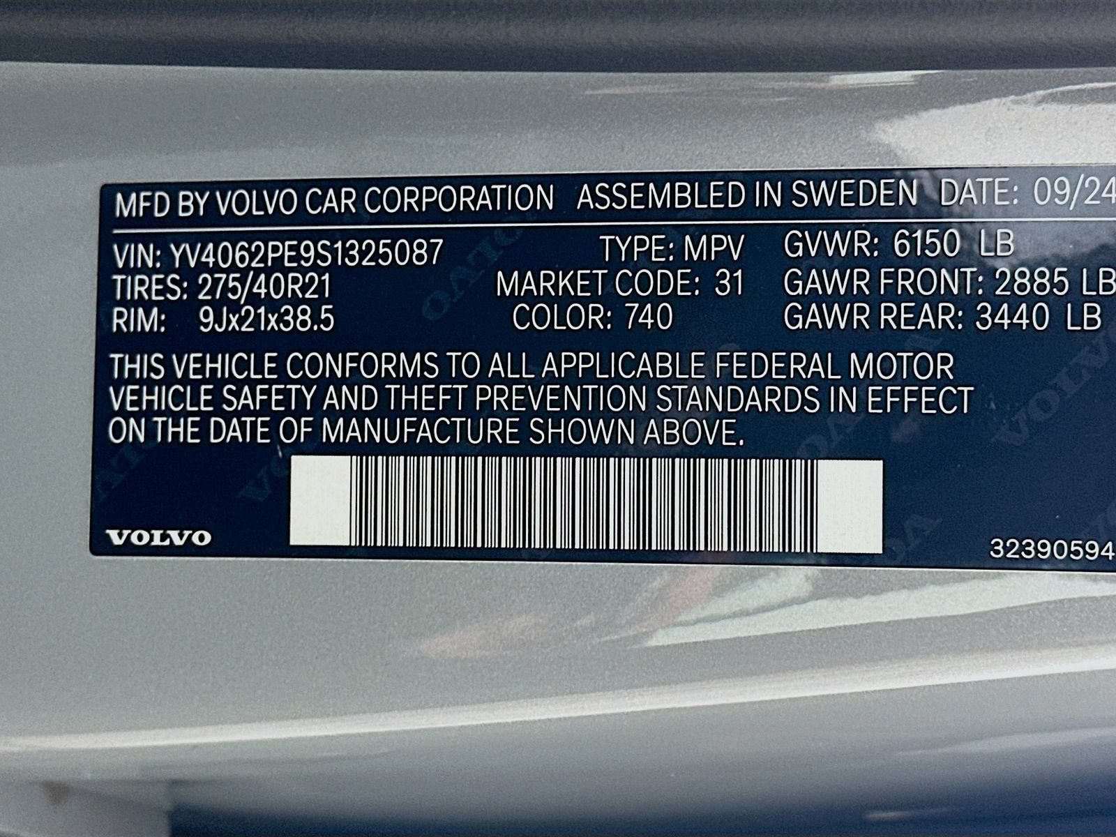 Used 2025 Volvo XC90 B6 Plus w/ Protection Package Premier AWD/4WD image 48
