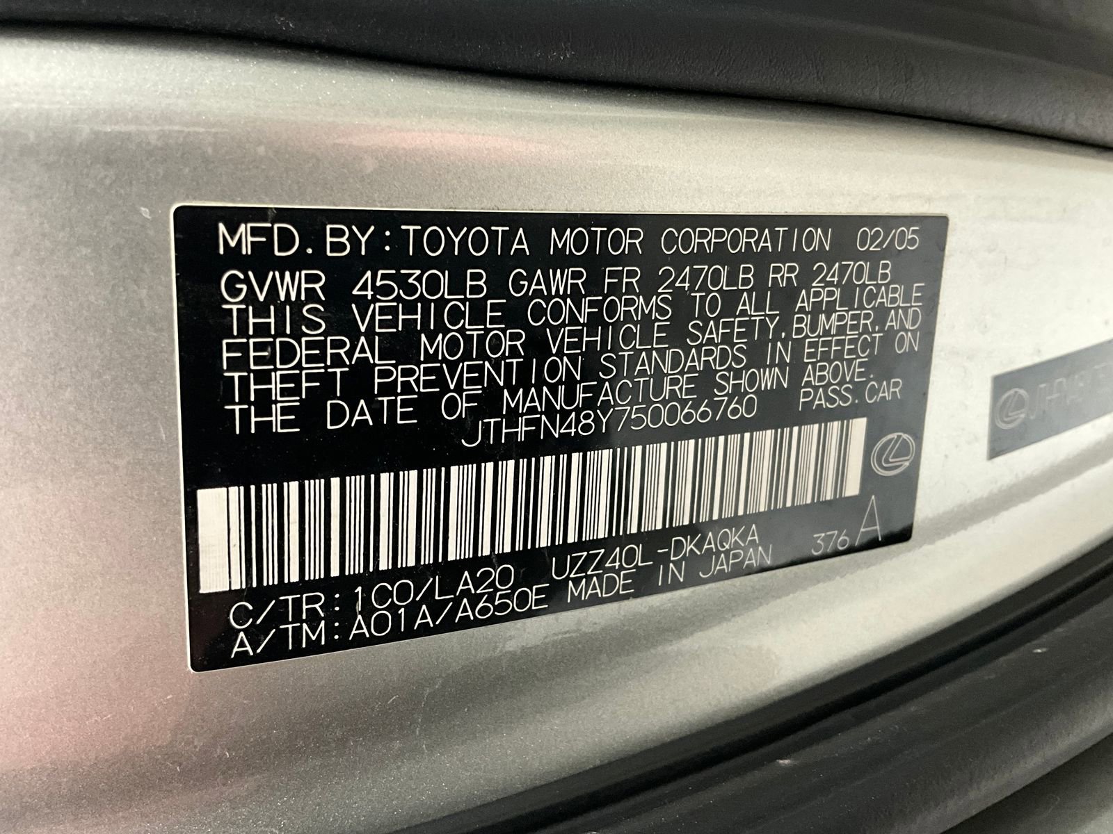 Used 2005 Lexus SC 430 Convertible image 29