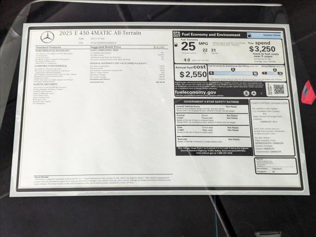 New 2025 Mercedes-Benz E 450 4MATIC All-Terrain Wagon image 18