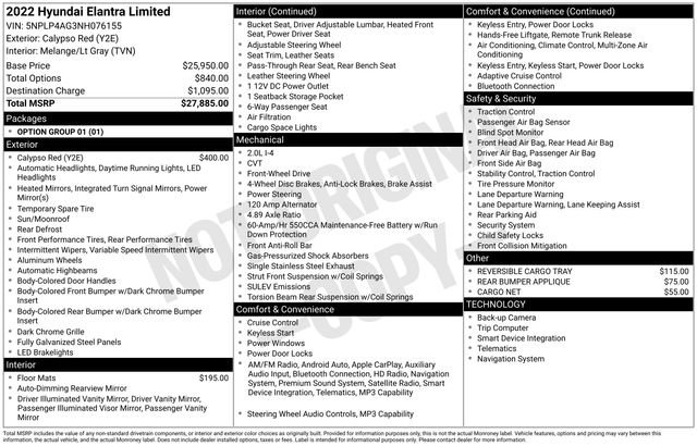 Used 2022 Hyundai Elantra Limited image 23