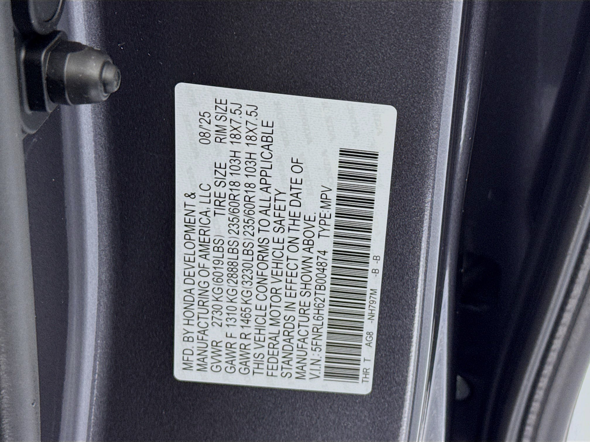 New 2026 Honda Odyssey EX-L image 33