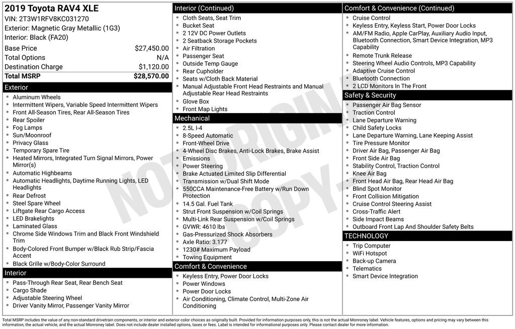 Used 2019 Toyota RAV4 XLE FWD image 3