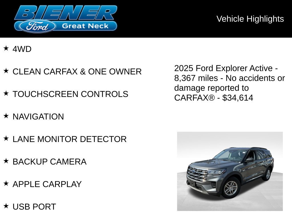 Used 2025 Ford Explorer Active AWD/4WD image 9