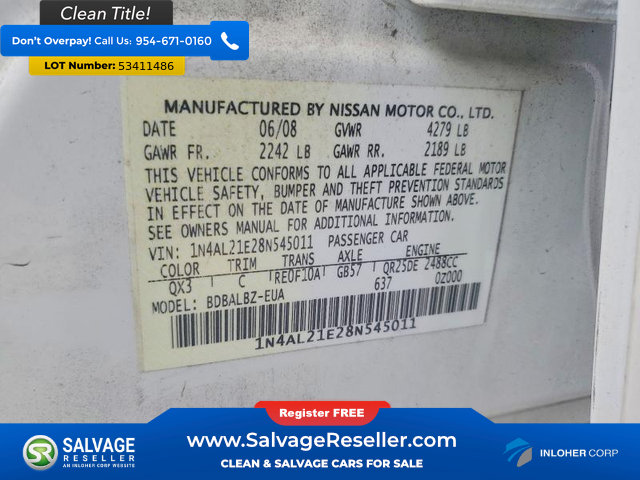 Used 2008 Nissan Altima 2.5 S FWD image 16