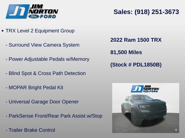 Used 2022 RAM 1500 TRX w/ TRX Level 2 Equipment Group AWD/4WD image 17
