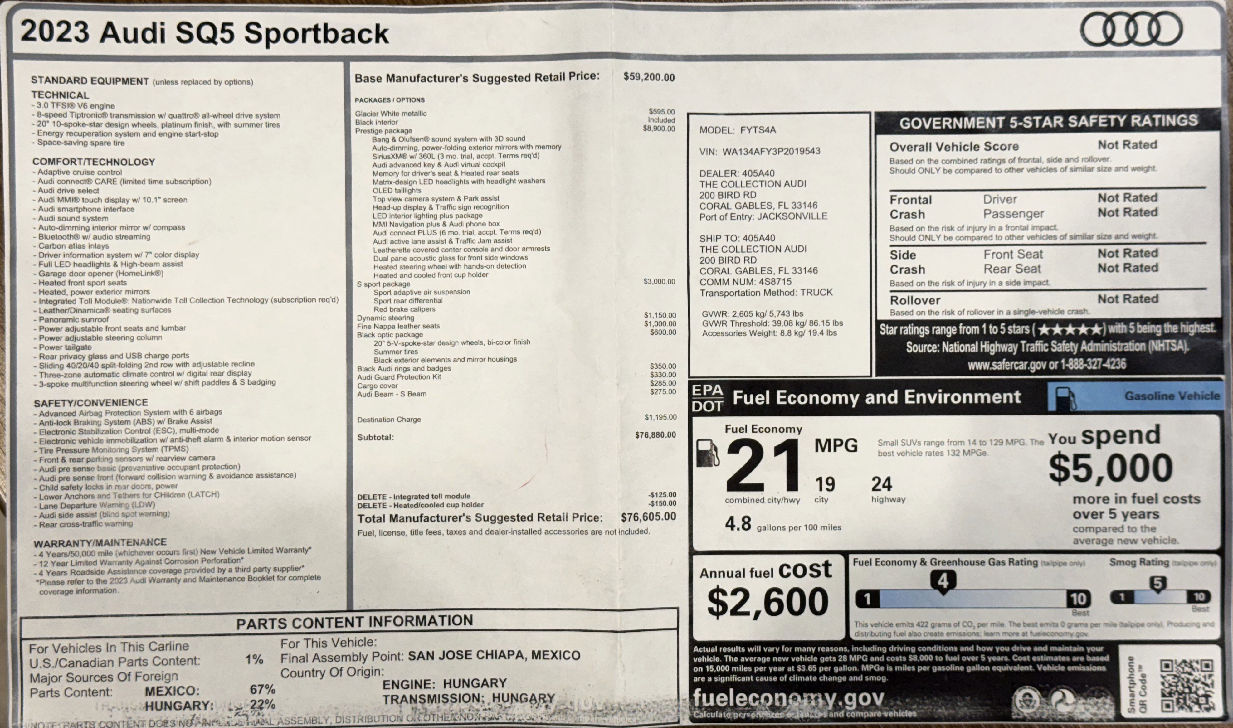 Used 2023 Audi SQ5 Prestige image 2