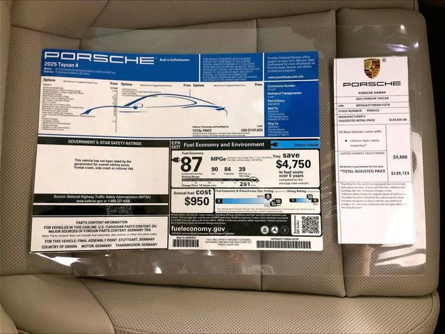 Used 2025 Porsche Taycan AWD/4WD image 25