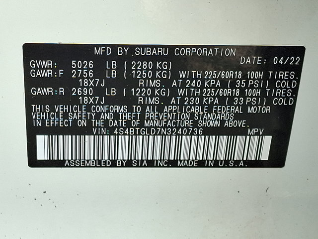 Used 2022 Subaru Outback Onyx Edition XT AWD/4WD image 27
