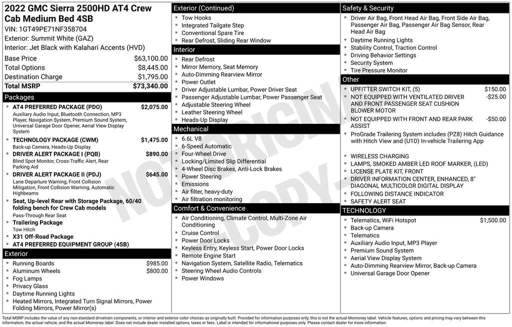 Used 2022 GMC Sierra 2500 AT4 w/ AT4 Preferred Package image 42