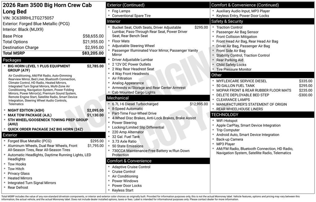 New 2026 RAM 3500 Big Horn image 9