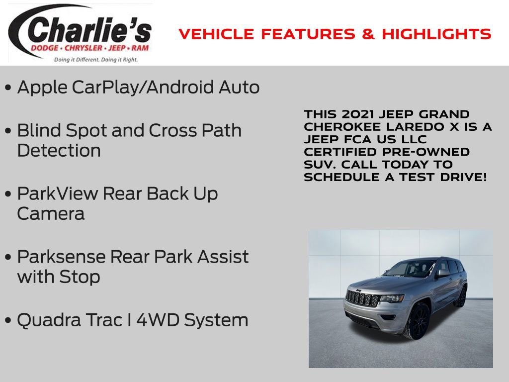 Certified 2021 Jeep Grand Cherokee Laredo X image 7