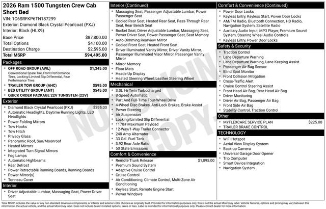 New 2026 RAM 1500 Tungsten w/ Off Road Group image 31